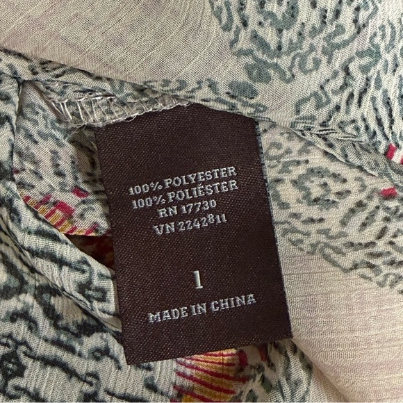 Knox Rose Boho Tunic Dress Size 1 Tan Black High Low Sleeveless - Picture 7 of 9